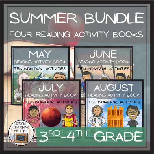 Summer Close Reading Comprehension Book Bundle | 3rd-4th Grade