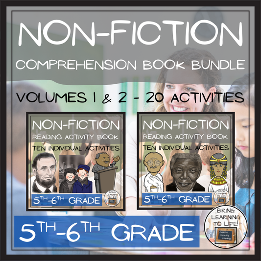 Two Non-Fiction Close Reading Comprehension Books | 5th Grade & 6th Grade