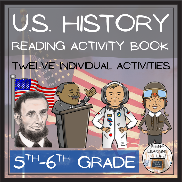 U.S. History Close Reading Comprehension Activity Book | 5th Grade & 6th Grade