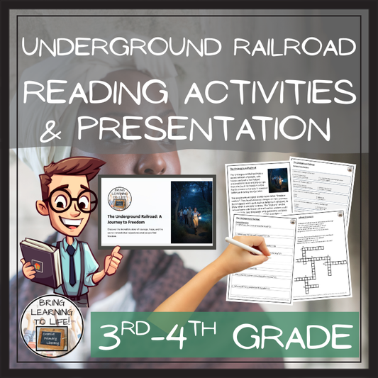 Underground Railroad Close Reading Comprehension Activities | 3rd & 4th Grade