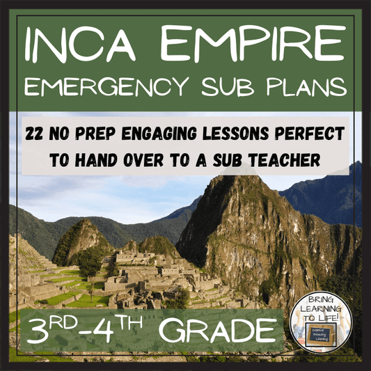 Emergency Sub Plans: Inca Empire Bundle | 3rd–4th Grade