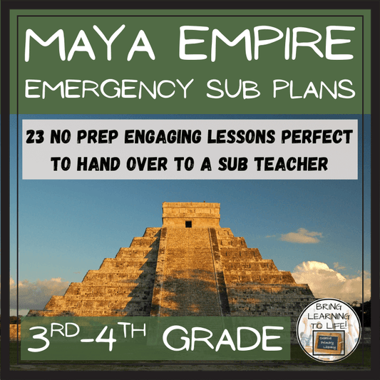 Emergency Sub Plans: Maya Empire Bundle | 3rd–4th Grade