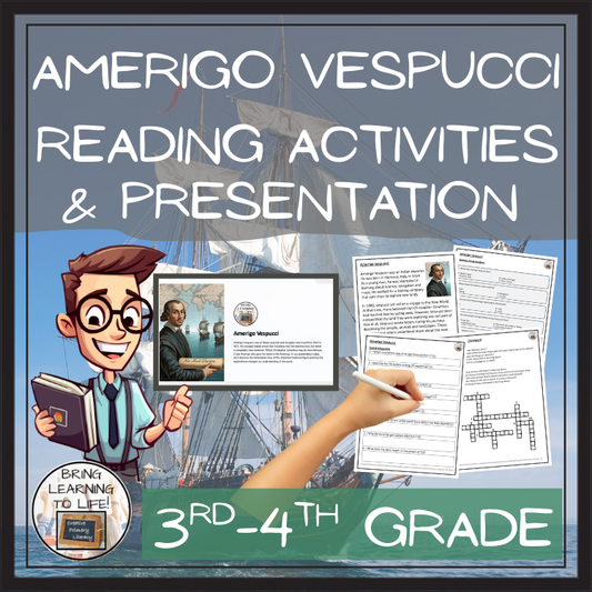 Amerigo Vespucci Close Reading Comprehension Activities | 3rd Grade & 4th Grade
