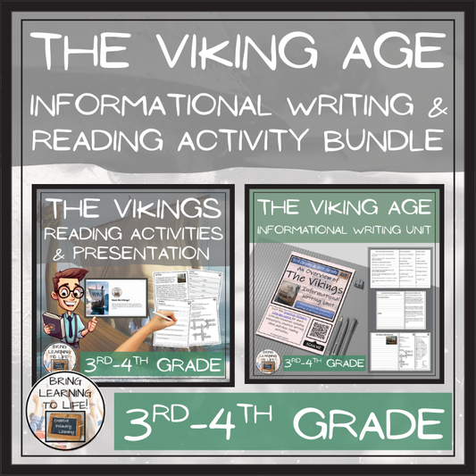 The Vikings Close Reading & Informational Writing Bundle | 3rd-4th Grade