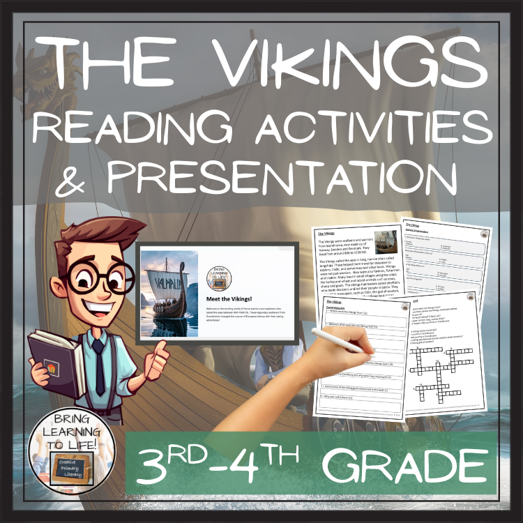 The Vikings Close Reading Comprehension Activities | 3rd Grade & 4th Grade