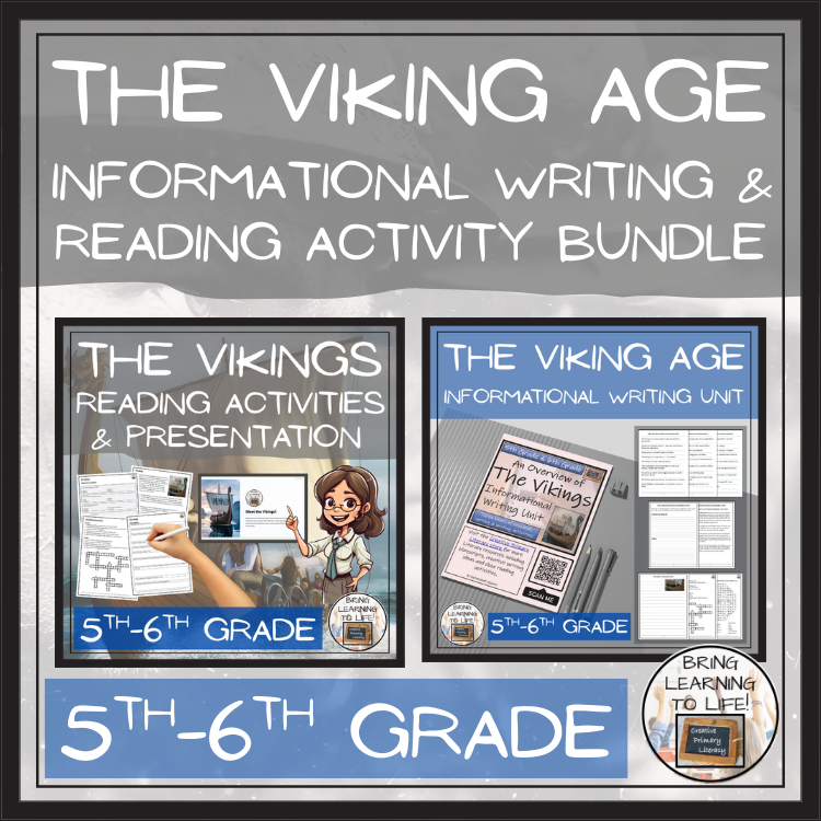 The Vikings Close Reading & Informational Writing Bundle | 5th-6th Grade