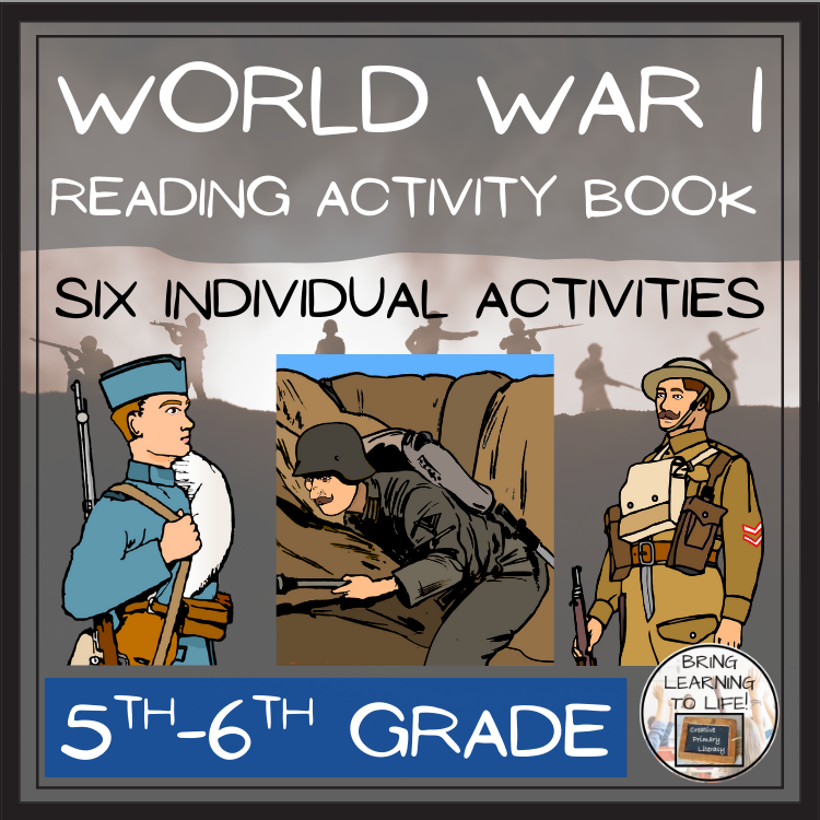 World War I Close Reading Comprehension Activity Book | 5th Grade & 6th Grade