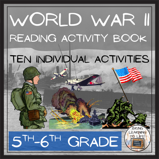 World War II Close Reading Comprehension Activity Book | 5th Grade & 6th Grade