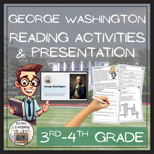 George Washington Close Reading Comprehension Activities | 3rd Grade & 4th Grade
