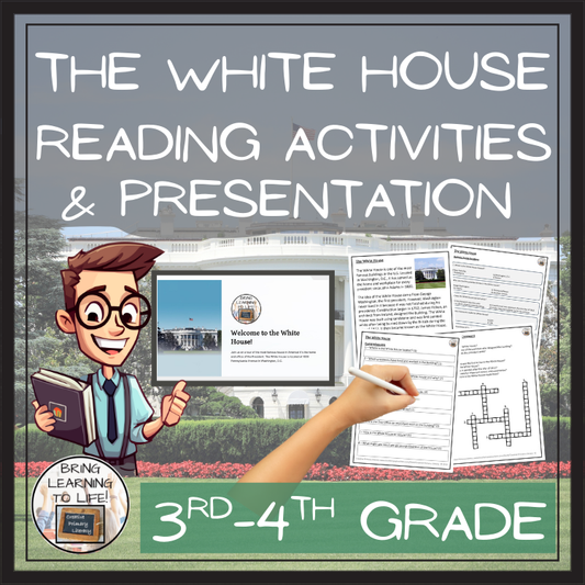 The White House Close Reading Comprehension Activities | 3rd Grade & 4th Grade
