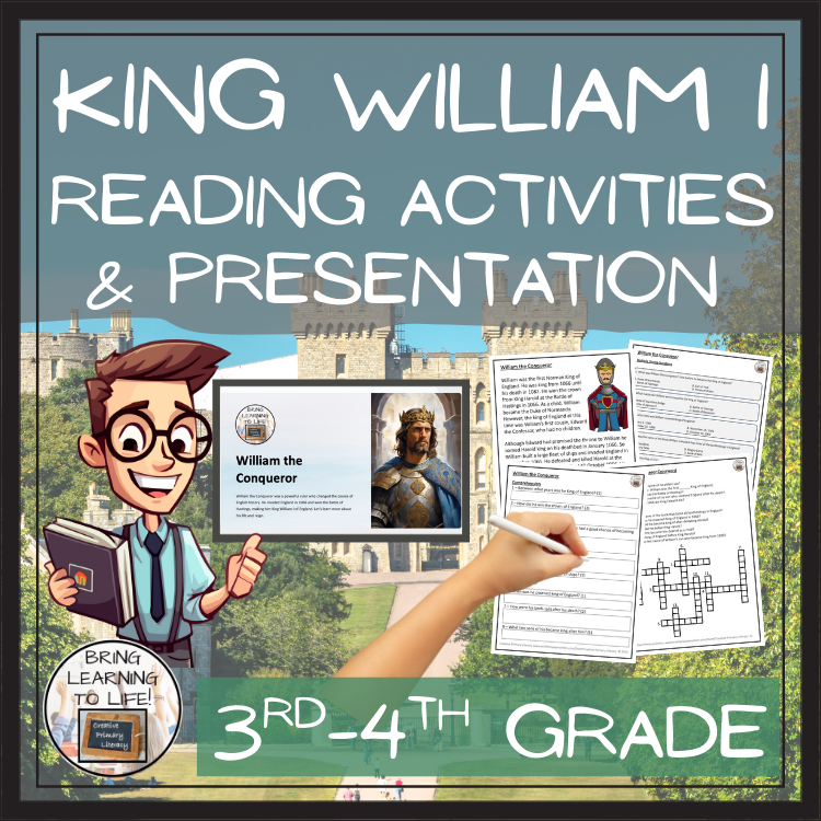 William the Conqueror Close Reading Comprehension Activities | 3rd & 4th Grade