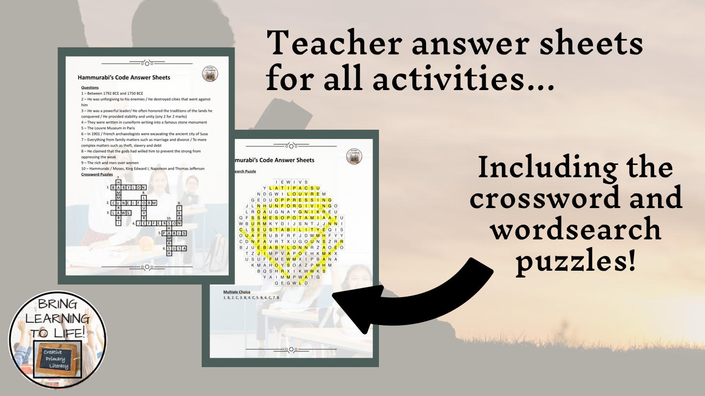 Ancient Mesopotamia Reading Comprehension Workbook | 5th-6th Grade