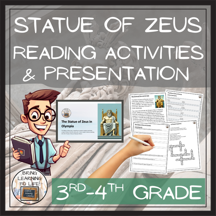 Statue of Zeus in Olympia Close Reading Activities | 3rd Grade & 4th Grade