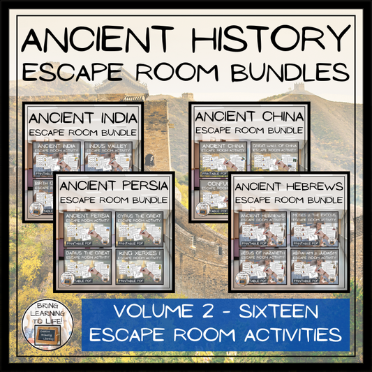 Ancient History Escape Room Mega Bundle | Volume 2 | 5th & 6th Grade